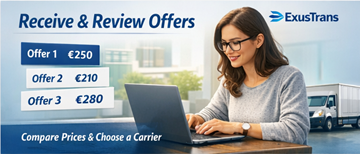 Приватно лице прегледа транспортне понуде превозника на ExusTrans платформи